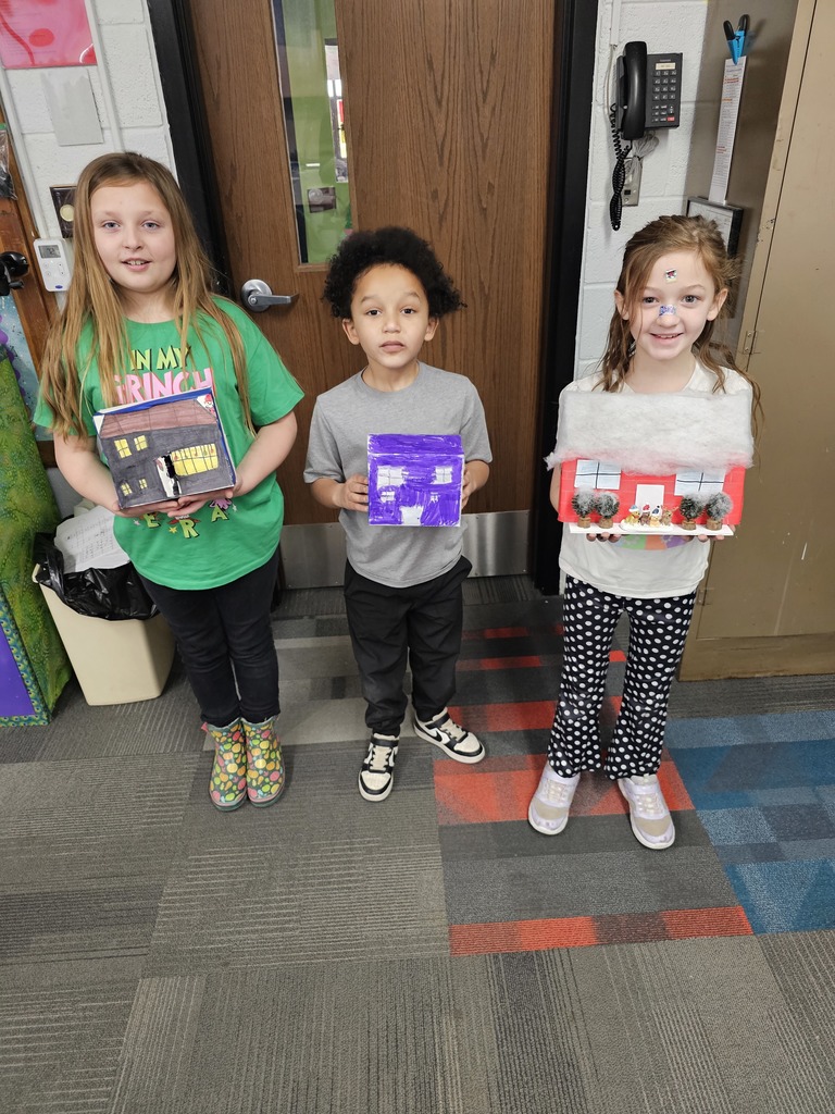 Students showing off their houses