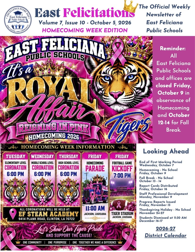 First page of district newsletter - use PDF reader to read full link.