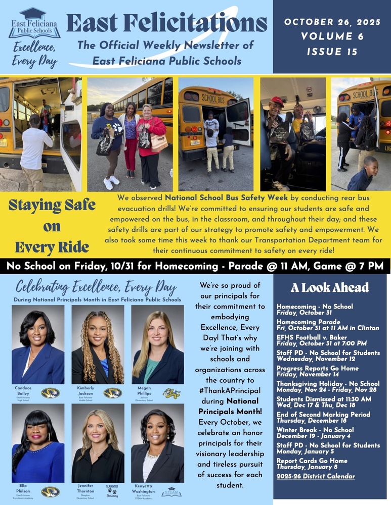 First page of district newsletter - use PDF reader to review.