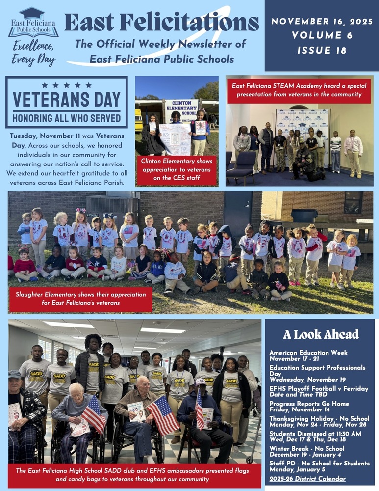 First page of district newsletter - use PDF reader to review.