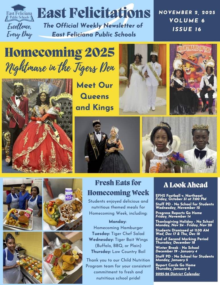 First page of district newsletter - use PDF reader to review.