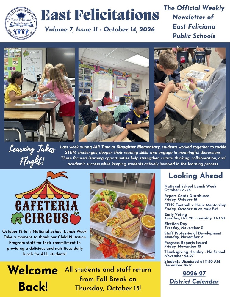 First page of district newsletter - use PDF reader to read full link.