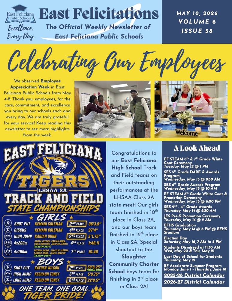 First page of district newsletter - use PDF reader to review.