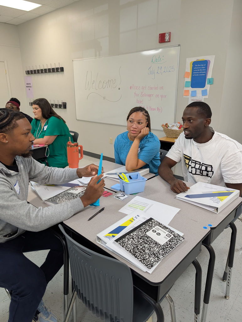 Three new educators talking!