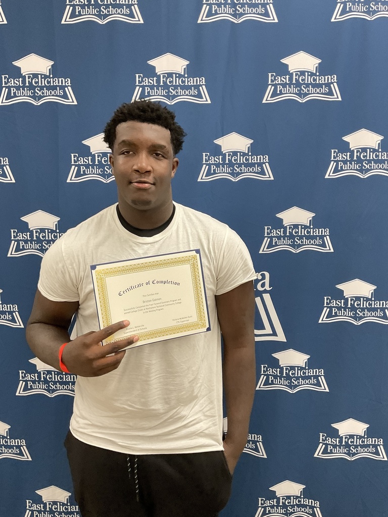 Student with certificate