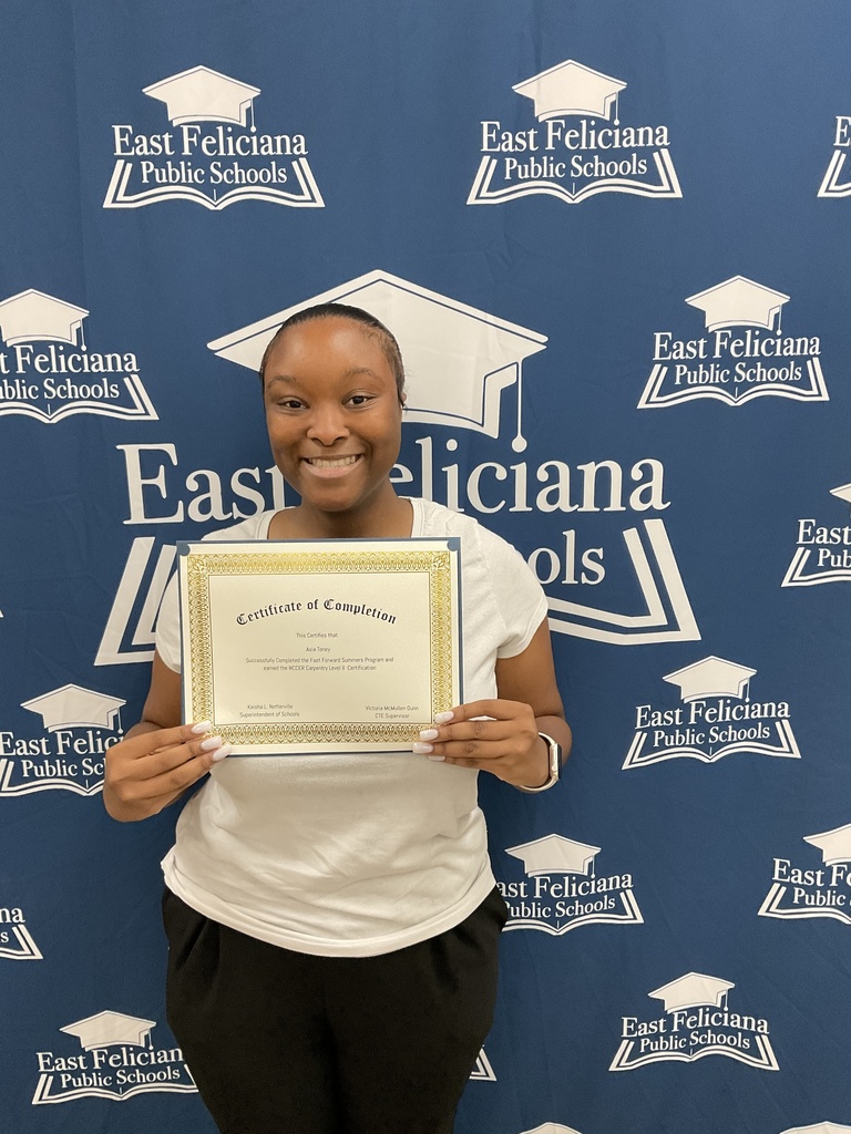 Student with certificate