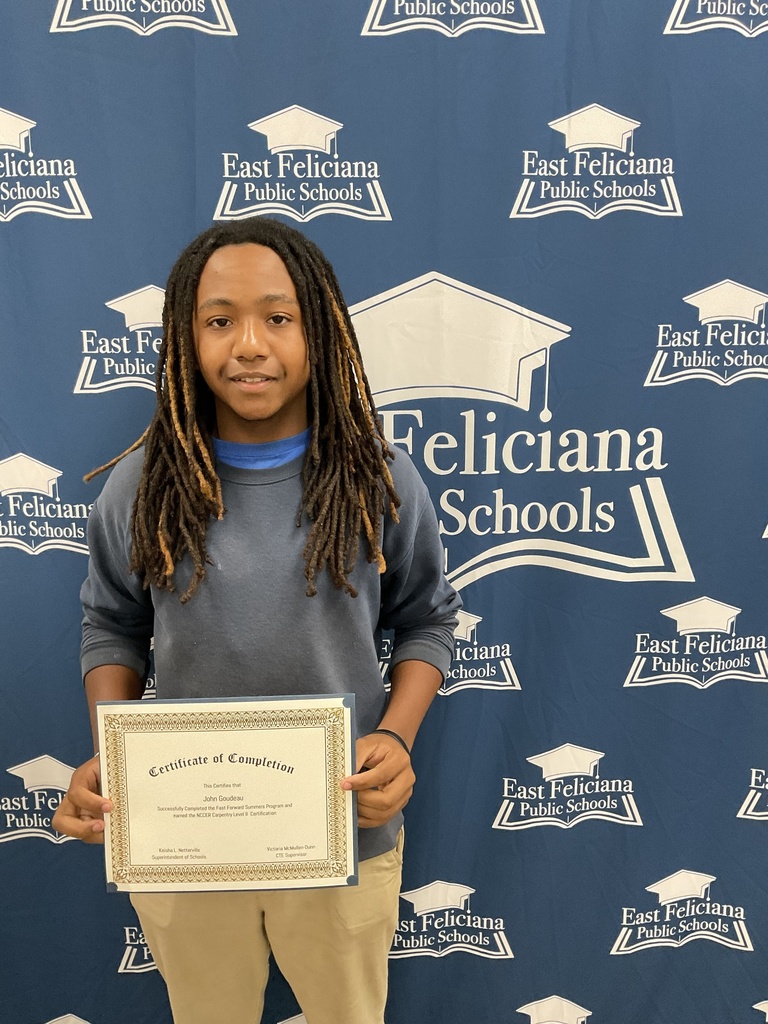 Student with certificate