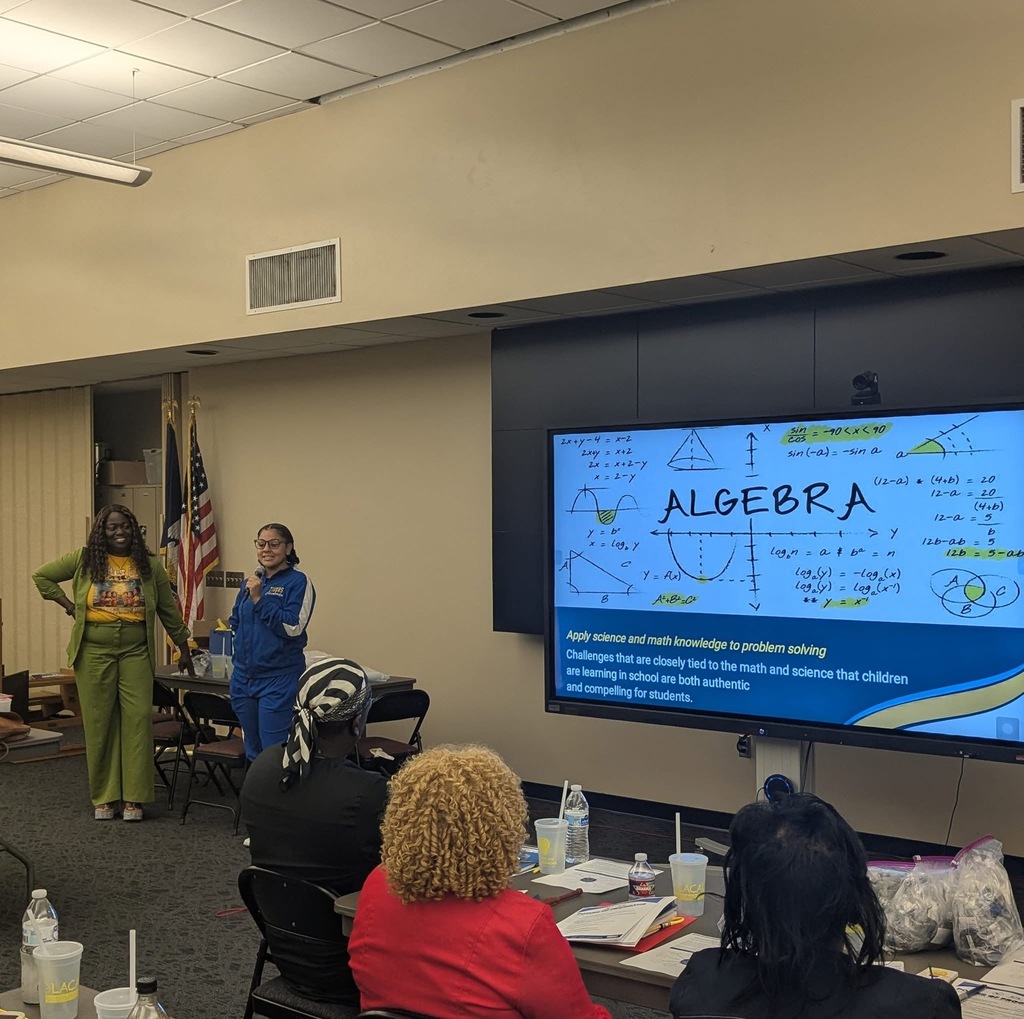 An educator and a student are presenting.