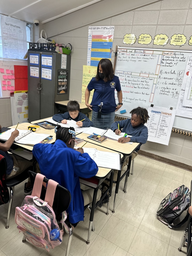 Inside a language arts classroom.
