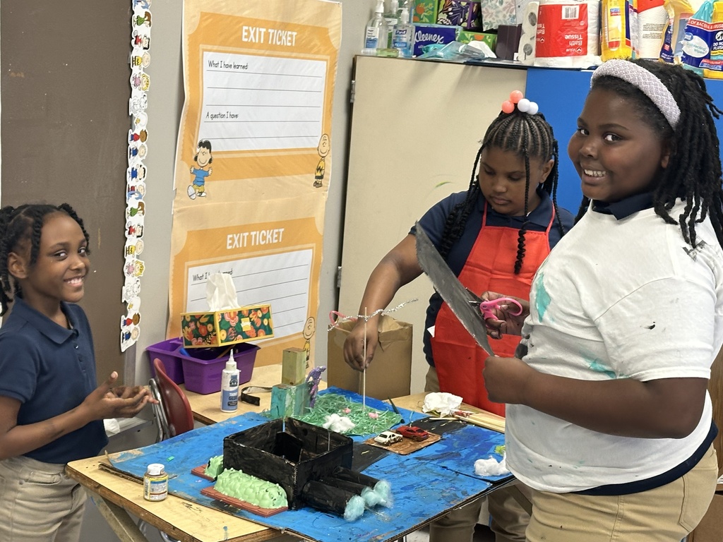 Students build a city.