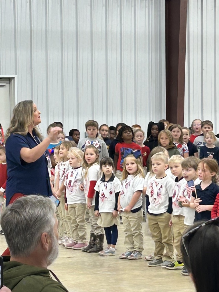 A group of students singing.