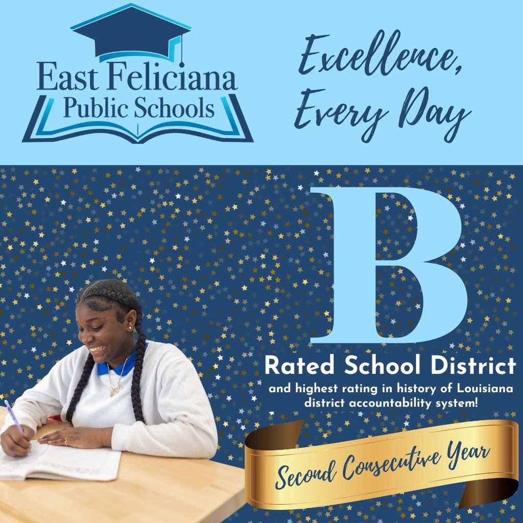 B Rated School District with happy child.