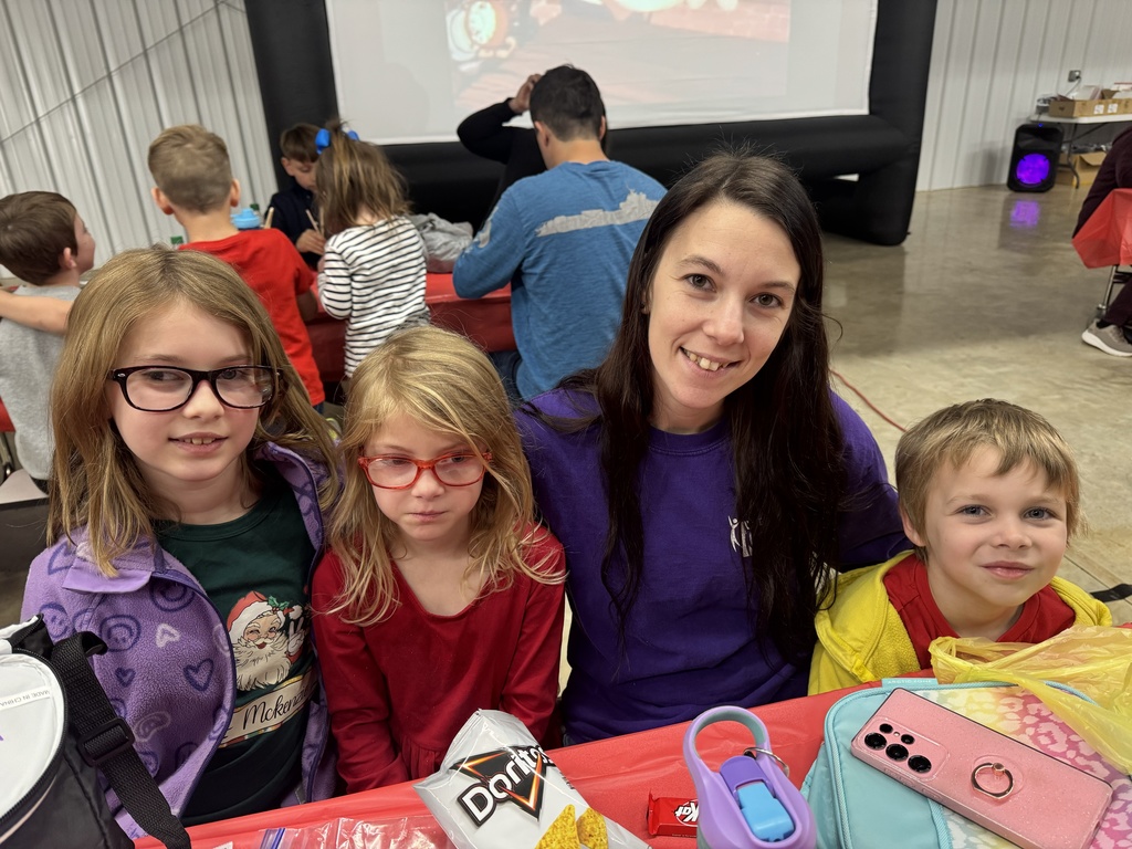 A family shares a meal.