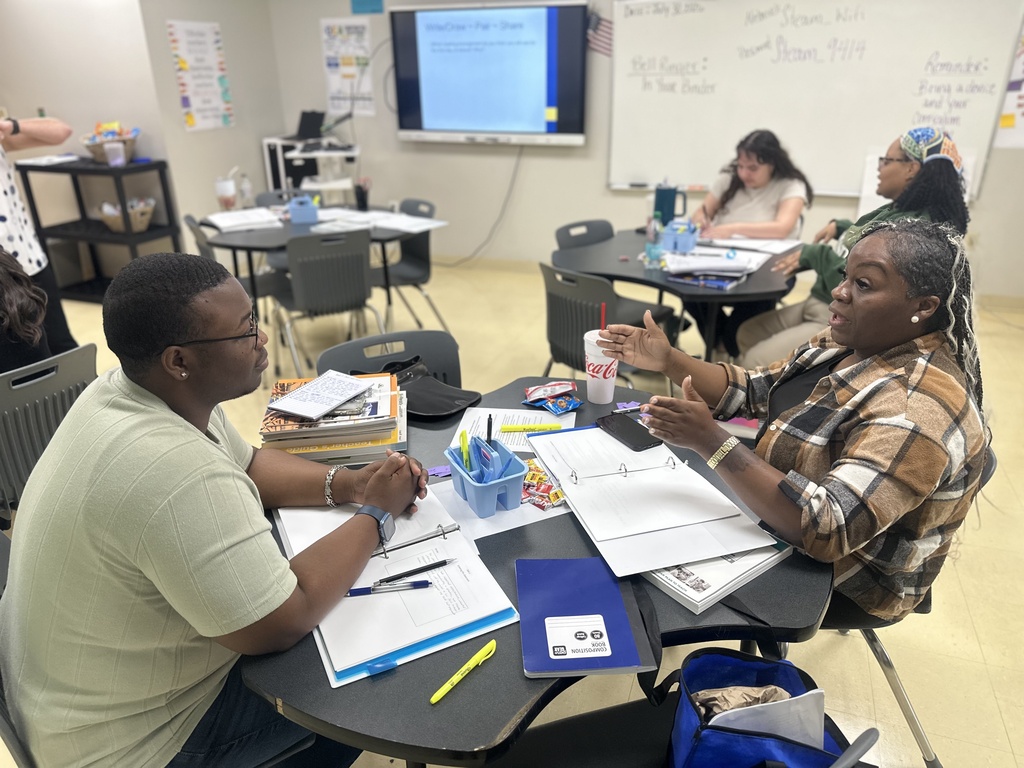 Two new teachers talking