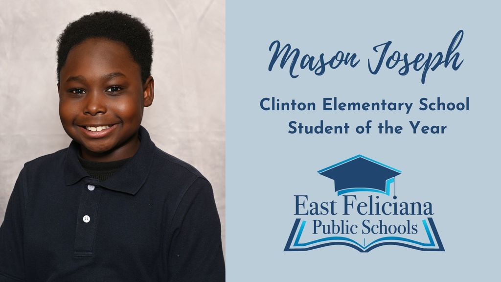 A photo of Mason Joseph, Clinton Elementary School student of the year