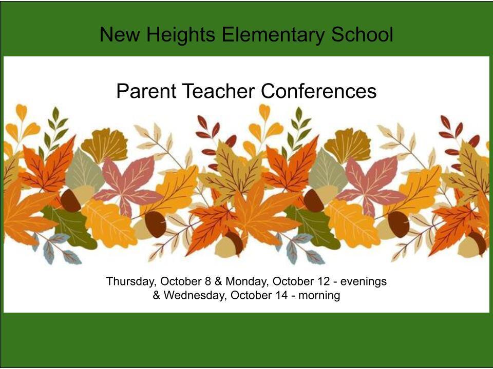 Fall Parent Teacher Conferences