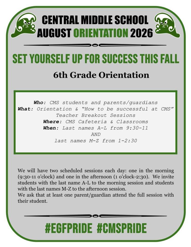 Grade 6 Orientation