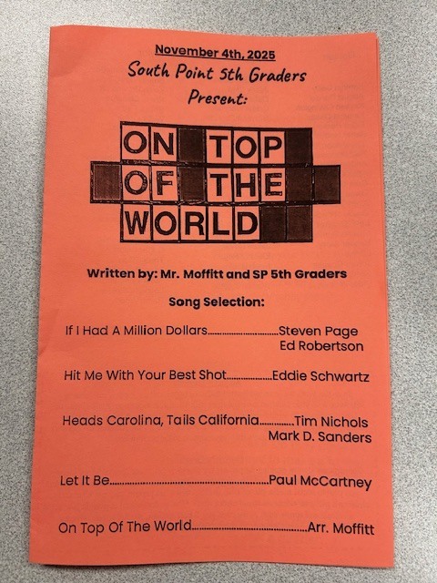 5th Grade Music Program