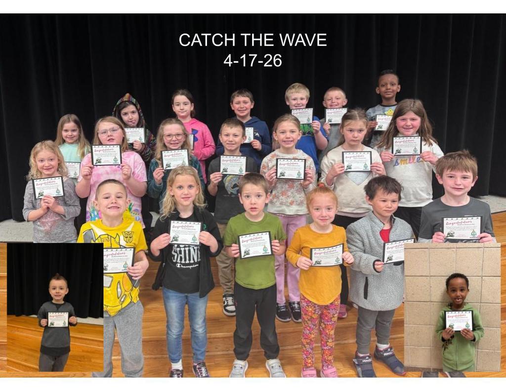 Winners for Catch the Wave on 4-17-26