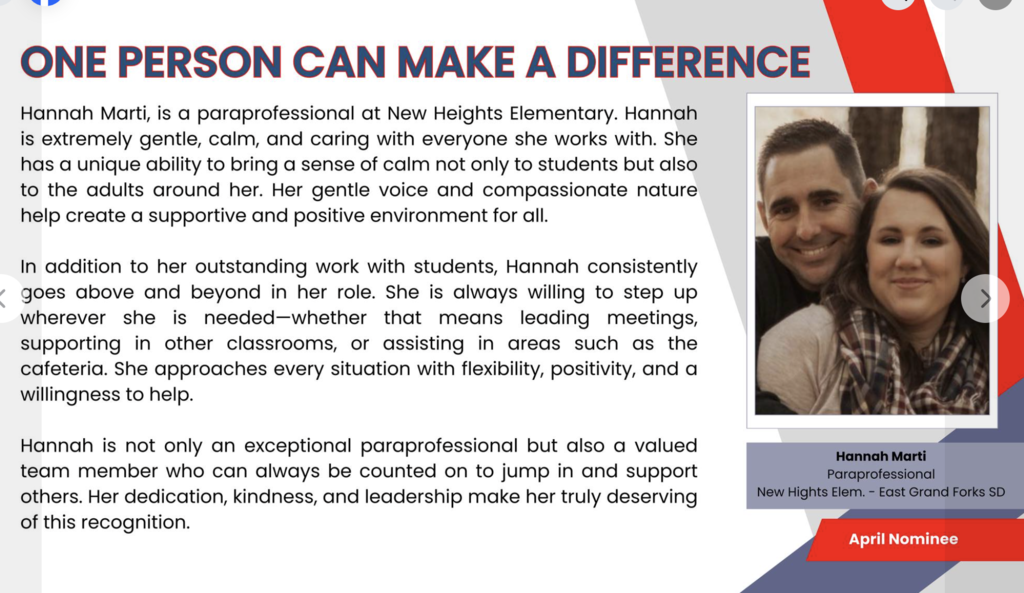 Hannah Marti - paraprofessional