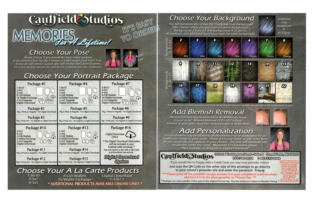 Picture Order Form side 1