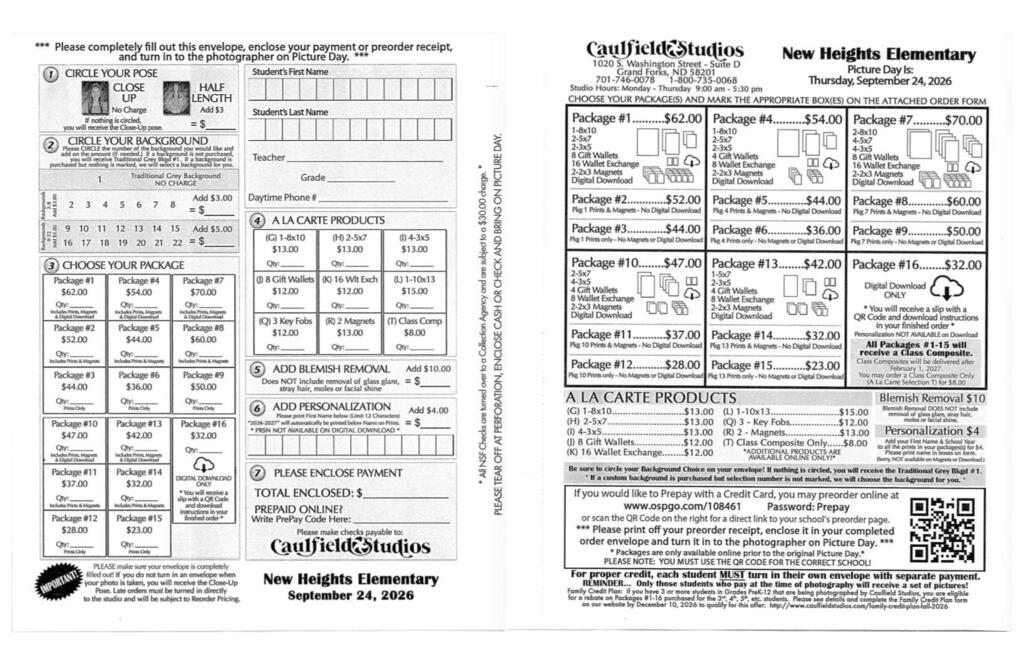 Picture Order Form side 2