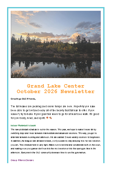 GL Center October