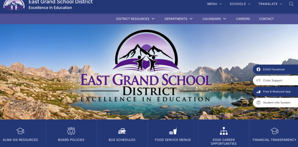 Picture of new EGSD homepage