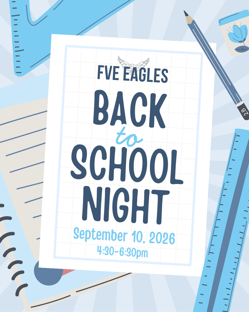 Back to School Night graphic with notepad, ruler, and pencil