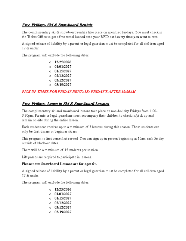 Granby Ranch Ski Offer