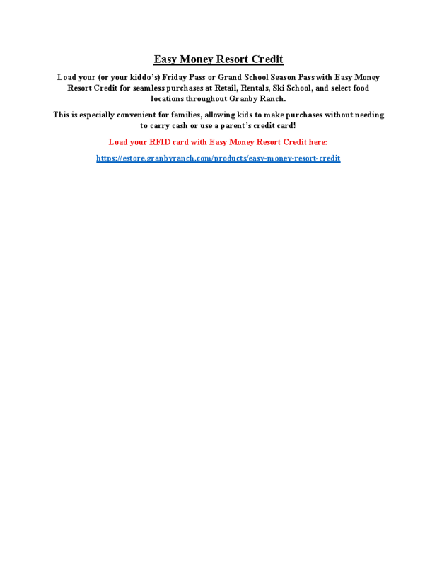 Granby Ranch Ski Offer