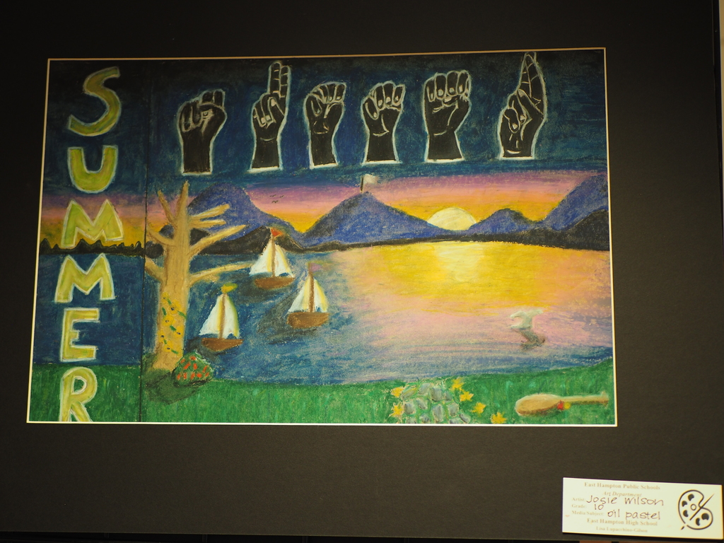 10th Grade Summer with Sign Language oil pastel