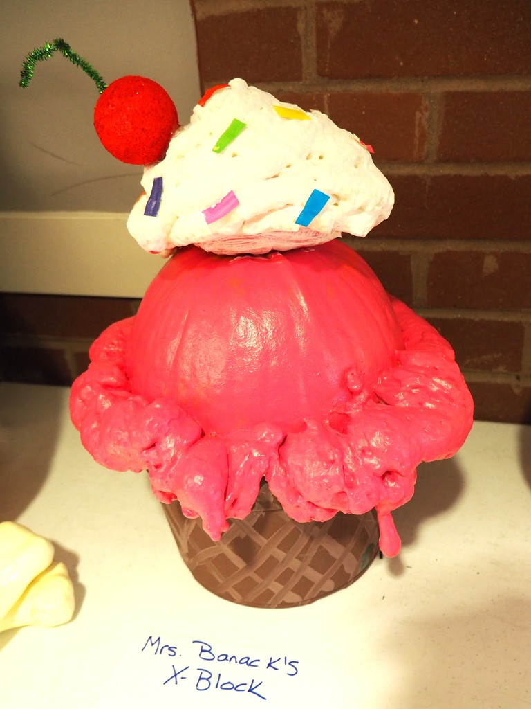 Cupcake Decorated Pumpkin