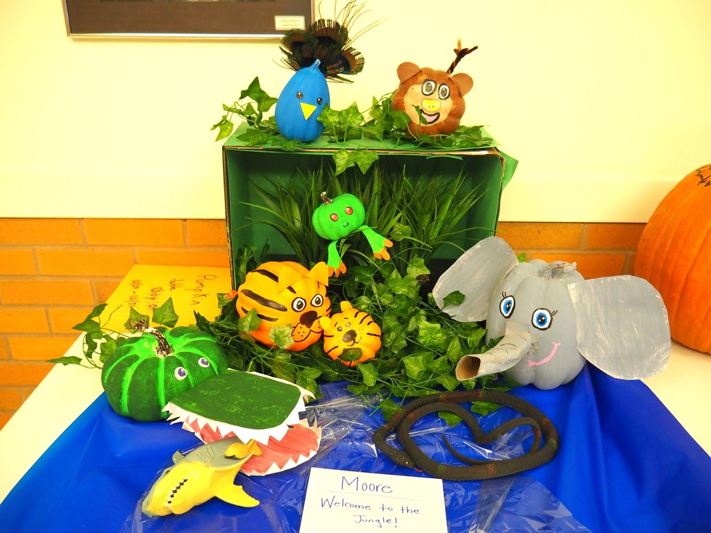 Welcome to the Jungle decorated pumpkin