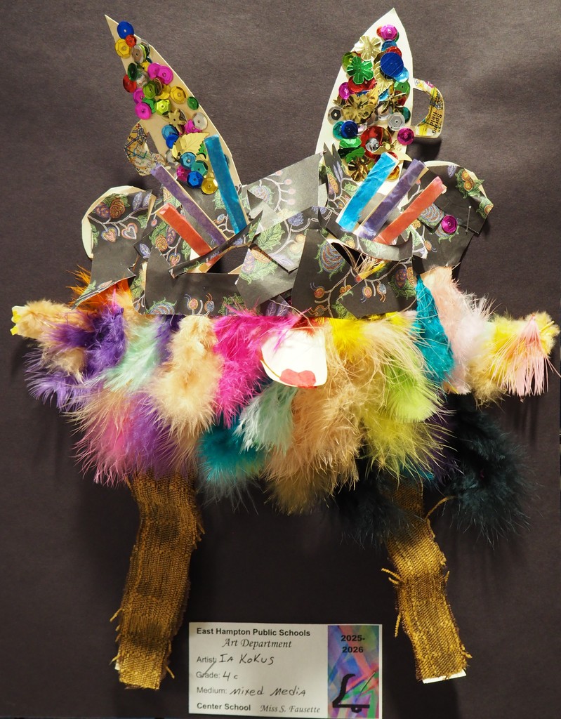 Grade 4 Colorful mixed media 3D Mask