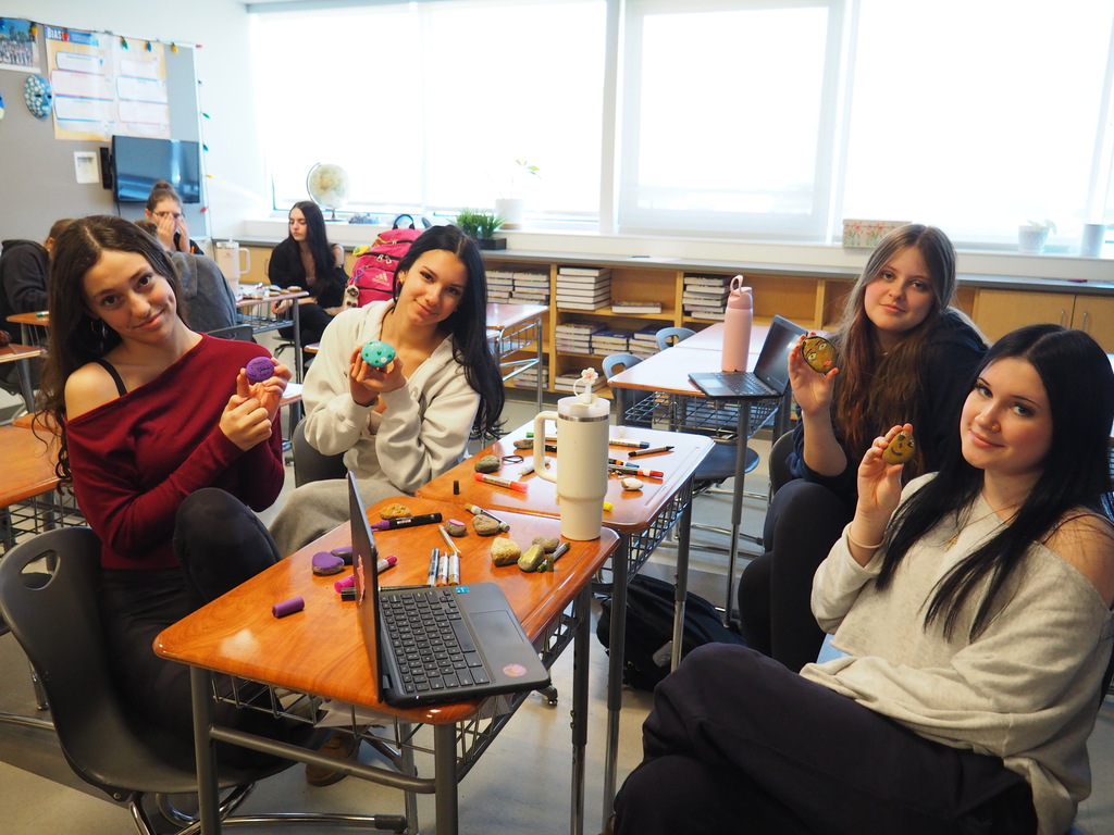 Rock painting wellness session