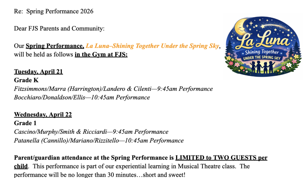FJS Spring Performances