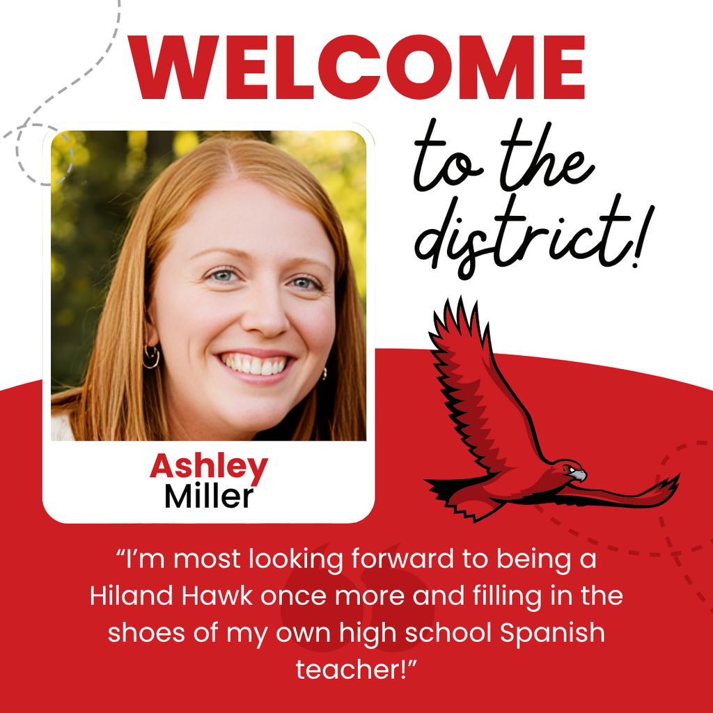 Welcoming Ashley Miller to the district