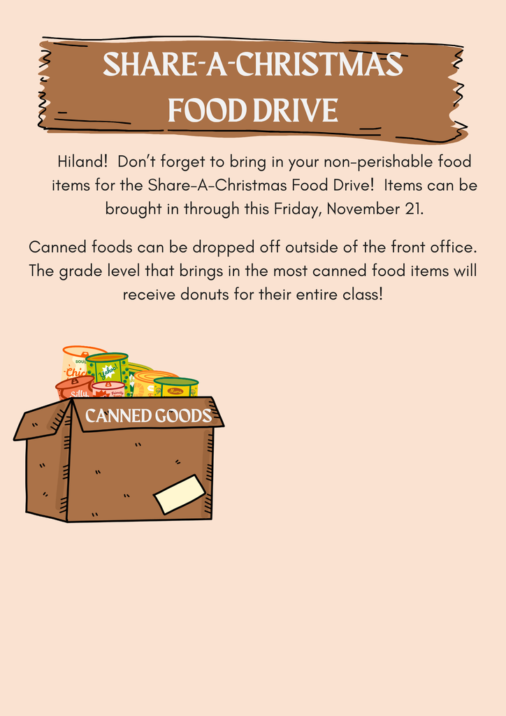 Let's overflow every grade level's cart with food items for Holmes County Share-A-Christmas!