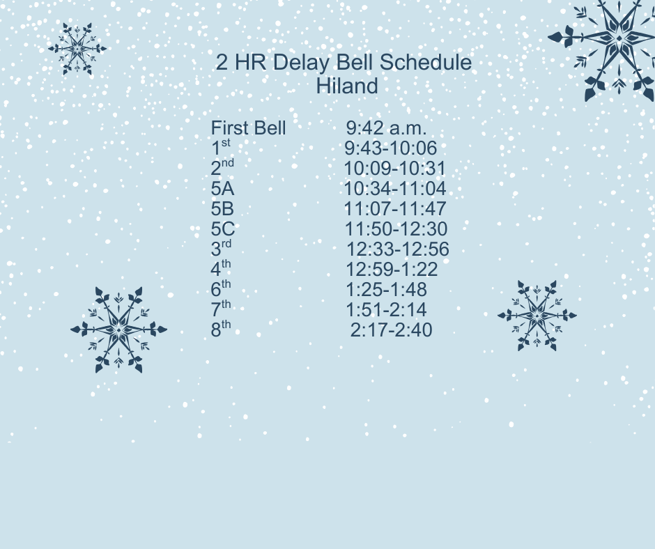 2 HR Delay Bell Schedule
