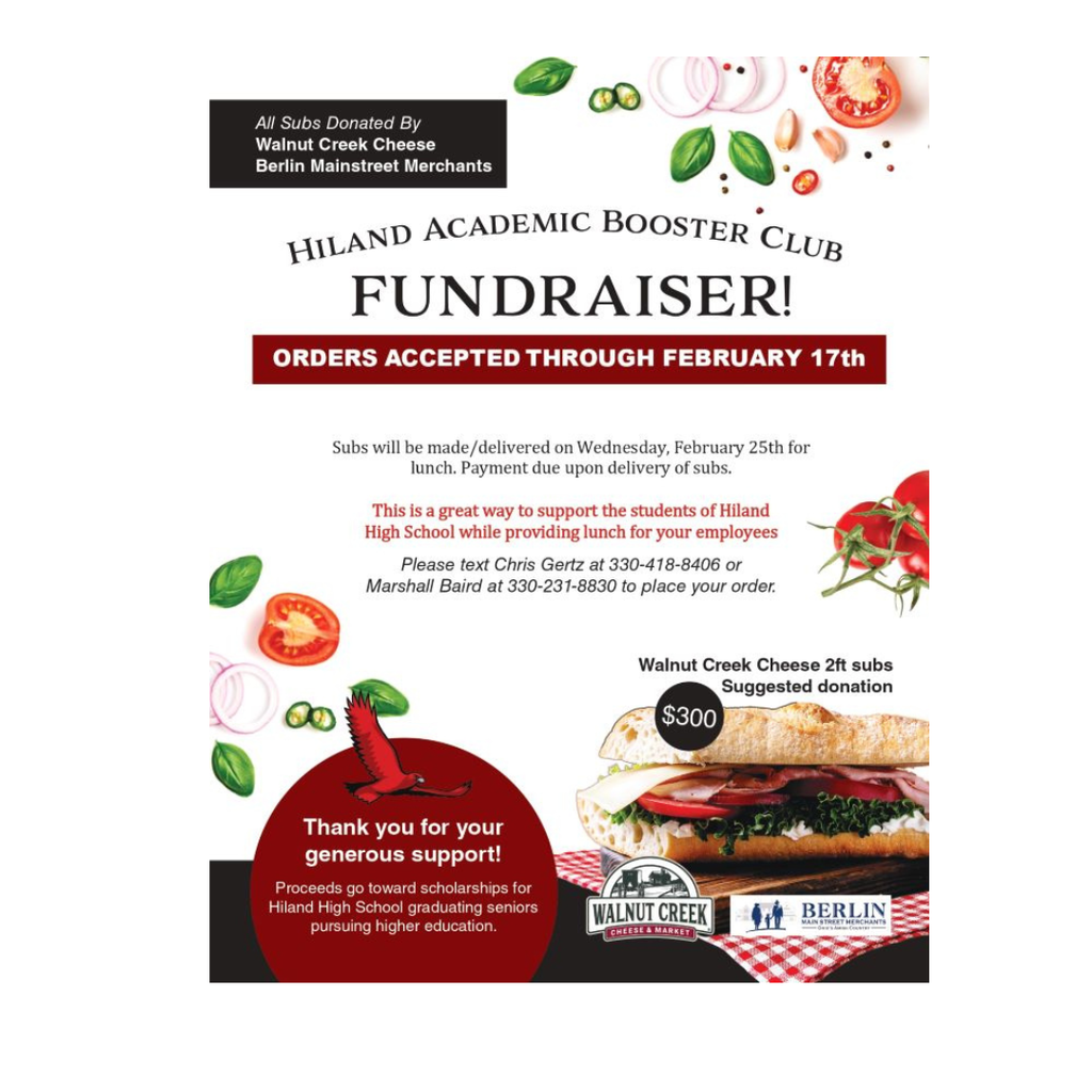 Hiland Academic Booster Club Fundraiser