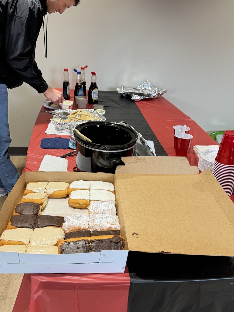 Superintendent treats transportation staff to a pancake breakfast for all of their hard work.