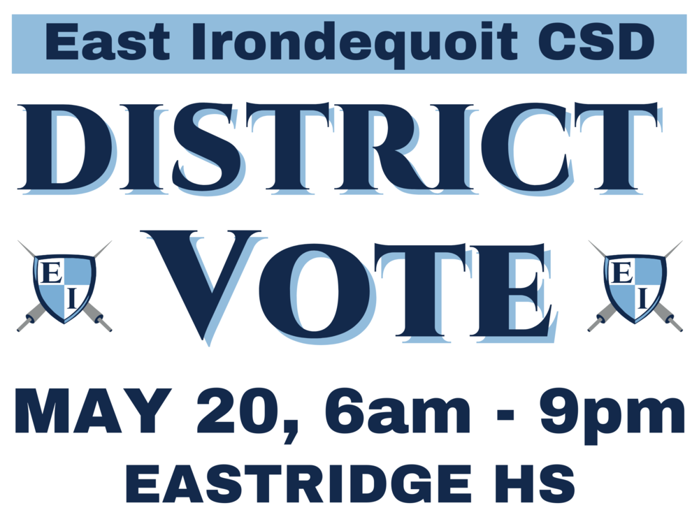 EICSD District Vote May 20, 6am-9pm eastridge hs