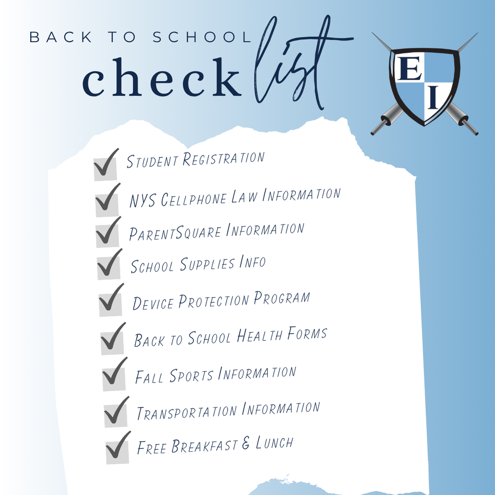 Back to school checklist graphic