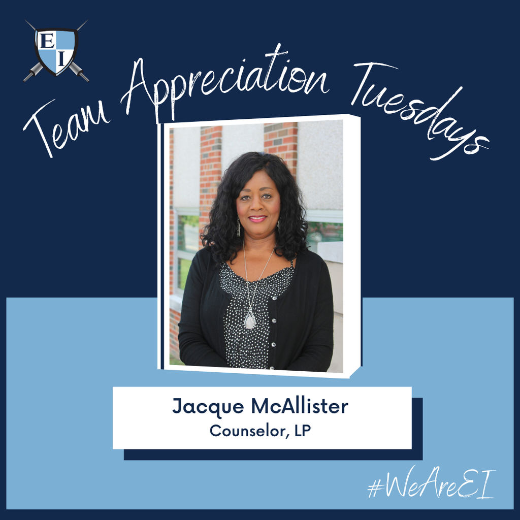 Team Appreciation Tuesday, Jacque McAllister, Counselor, LP