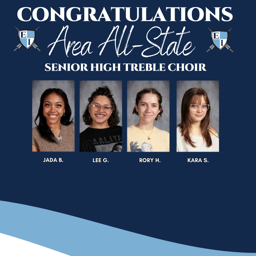Congratulations Area All-State Senior High Mixed Choir Jada B Lee G. Rory H. Kara S.