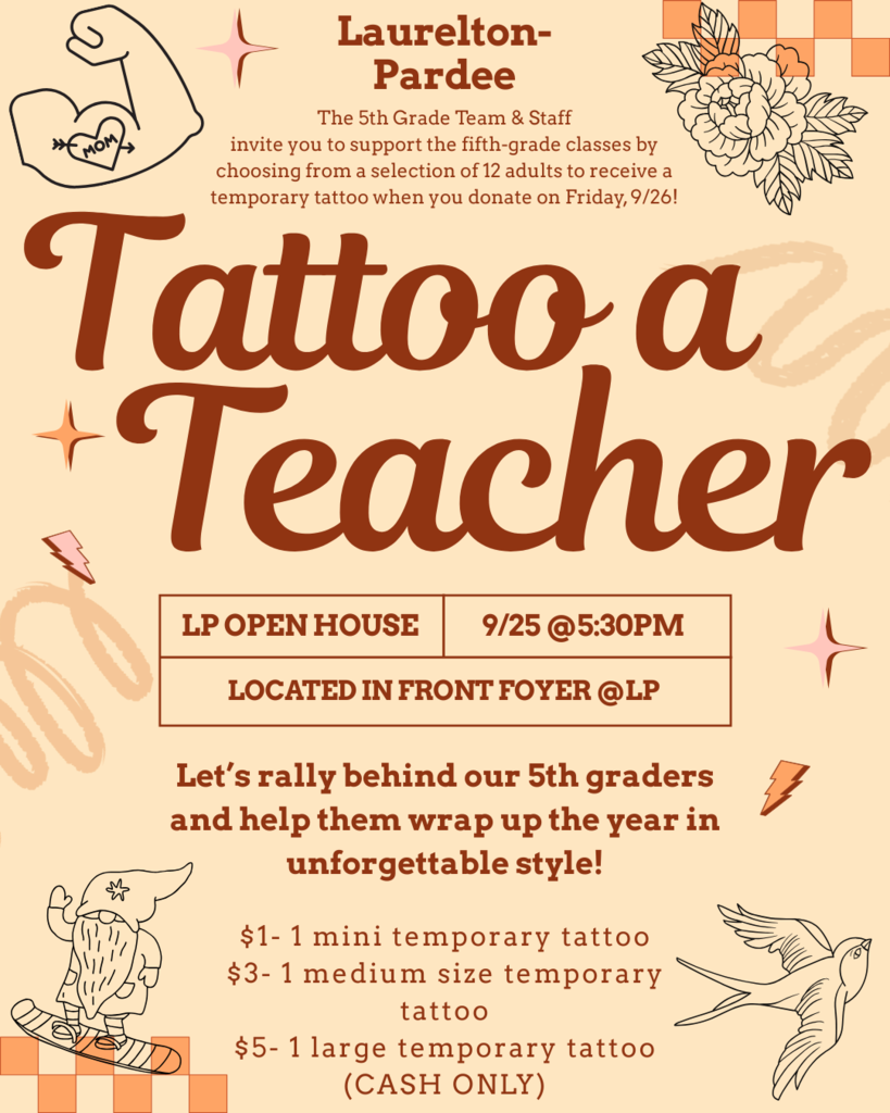 Tattoo a teacher Fundraiser! 