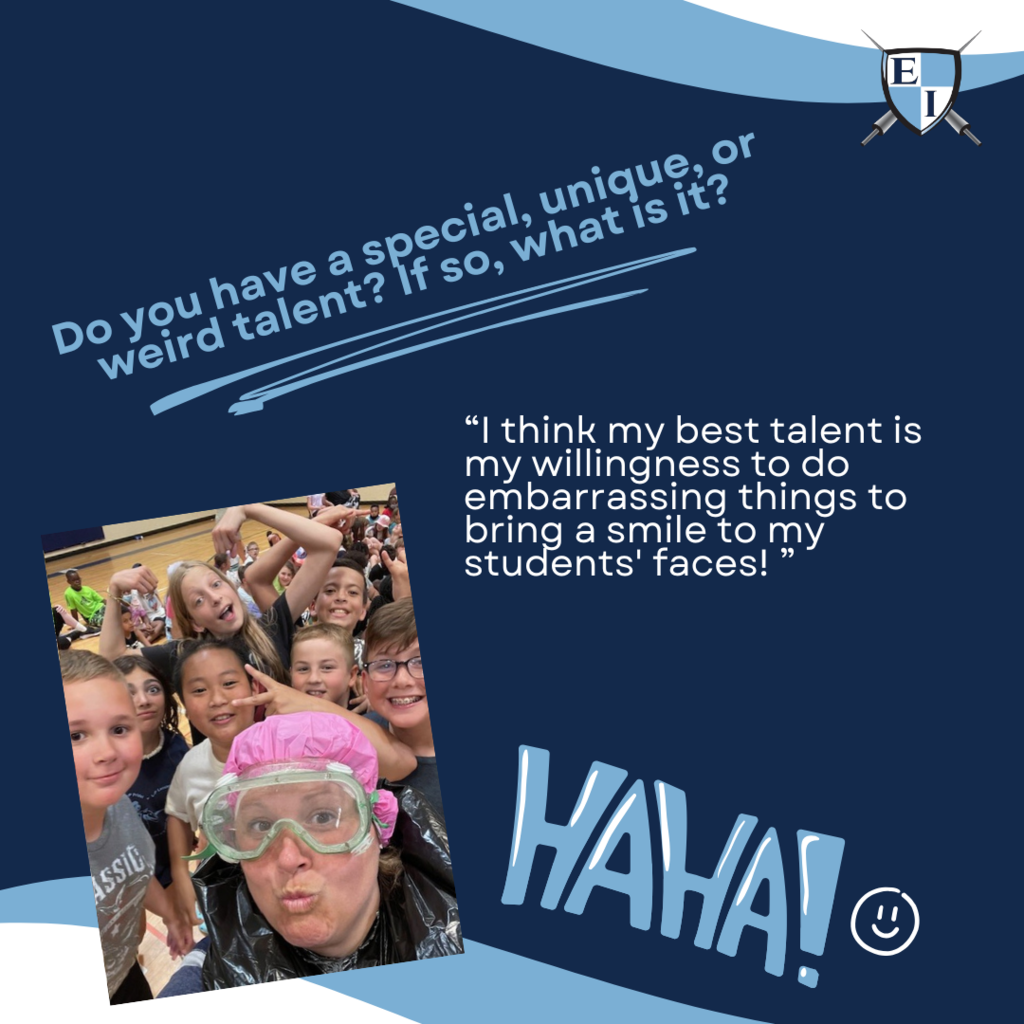Do you have a special, unique or weird talent? If so, what is it? "I think my best talent is my willingness to do embarrrasing  