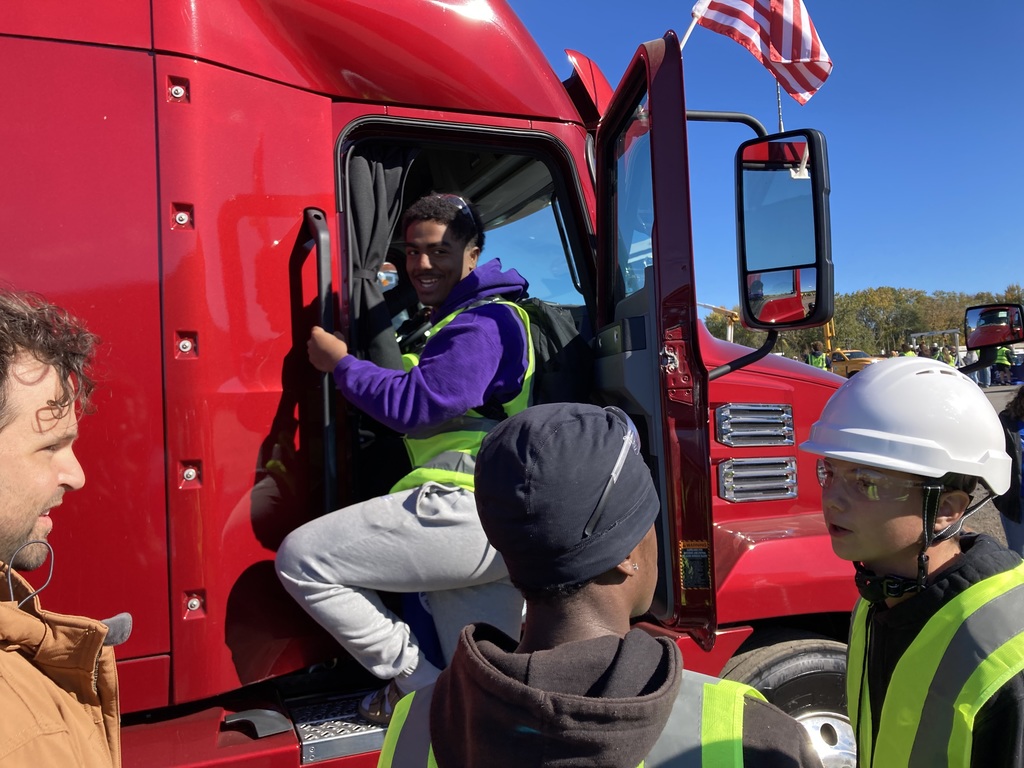 students exploring the Rochester Careers in Construction fair