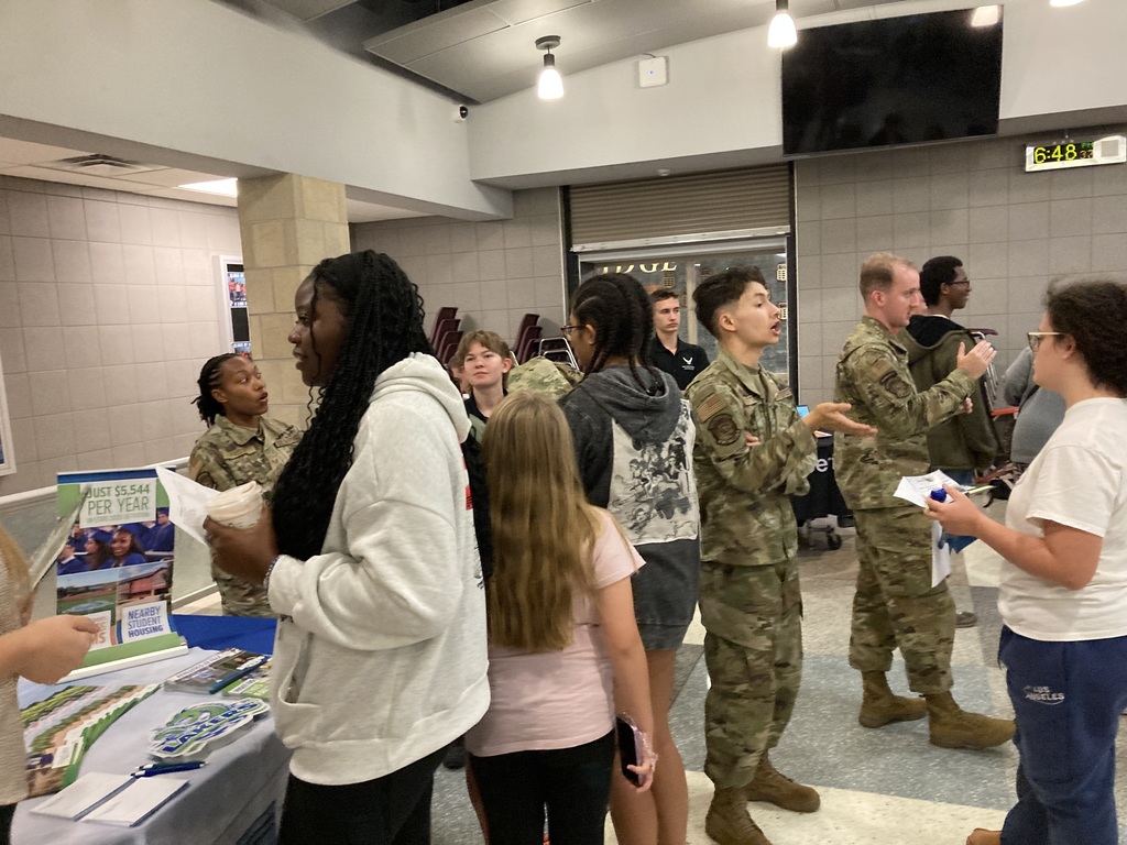 students and families at the college and career night